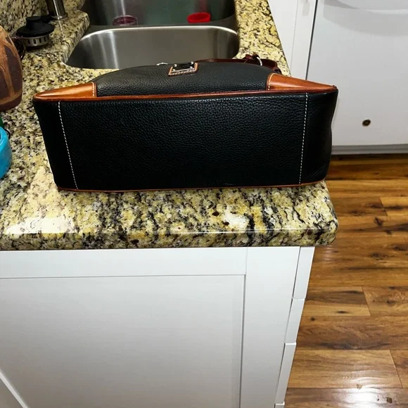 Dooney & Bourke Black and Brown Hobo Bag - Picture 4 of 8